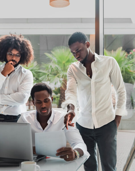 multiracial Businessman working together in modern office